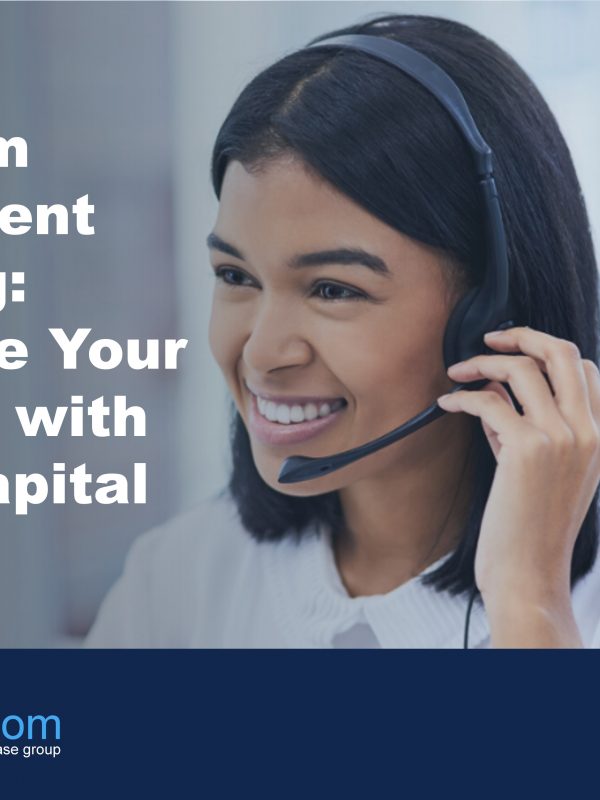Image of female using a headset to illustrate the benefits of telecom equipment leasing